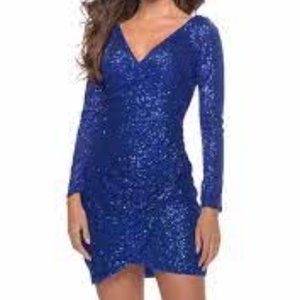 La Femme - Sequin Cutout Homecoming Dress- SIZE: 2